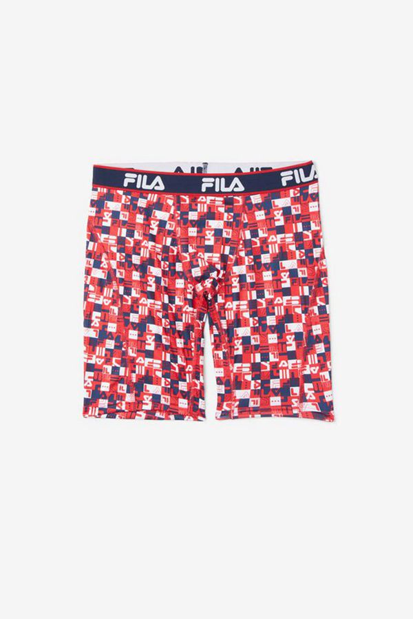 Cuecas Boxer Fila Homem Vermelhas - Fila Red Allover Logo En Portugal,DCYP-61904